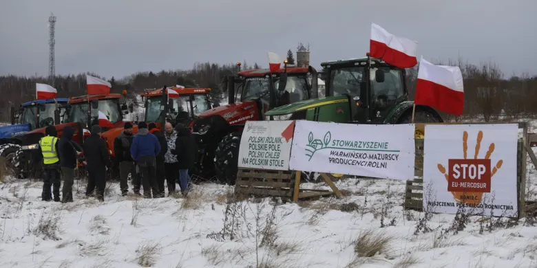 Rolnicy na Warmii i Mazurach przeciwko umowie z Mercosur. "To zabójstwo dla polskiego rolnictwa" [ZDJĘCIA, WIDEO]