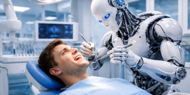 Artykuł: Polacy nie zaufaliby robotom dentystycznym. Tylko 9 proc. zgodziłoby się na jakikolwiek zabieg