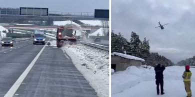 Artykuł: Black Hawk w akcji na Warmii i Mazurach. Nadzwyczajne działania na linii kolejowej Działdowo–Olsztyn i S7 [WIDEO]