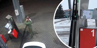 Artykuł: Nocne tankowanie w Dobrym Mieście, które mogło skończyć się tragedią. Kierowca aż złapał się za głowę. Straty sięgnęły 40 tys. zł