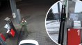 Chwile grozy na stacji benzynowej w Dobrym Mieście