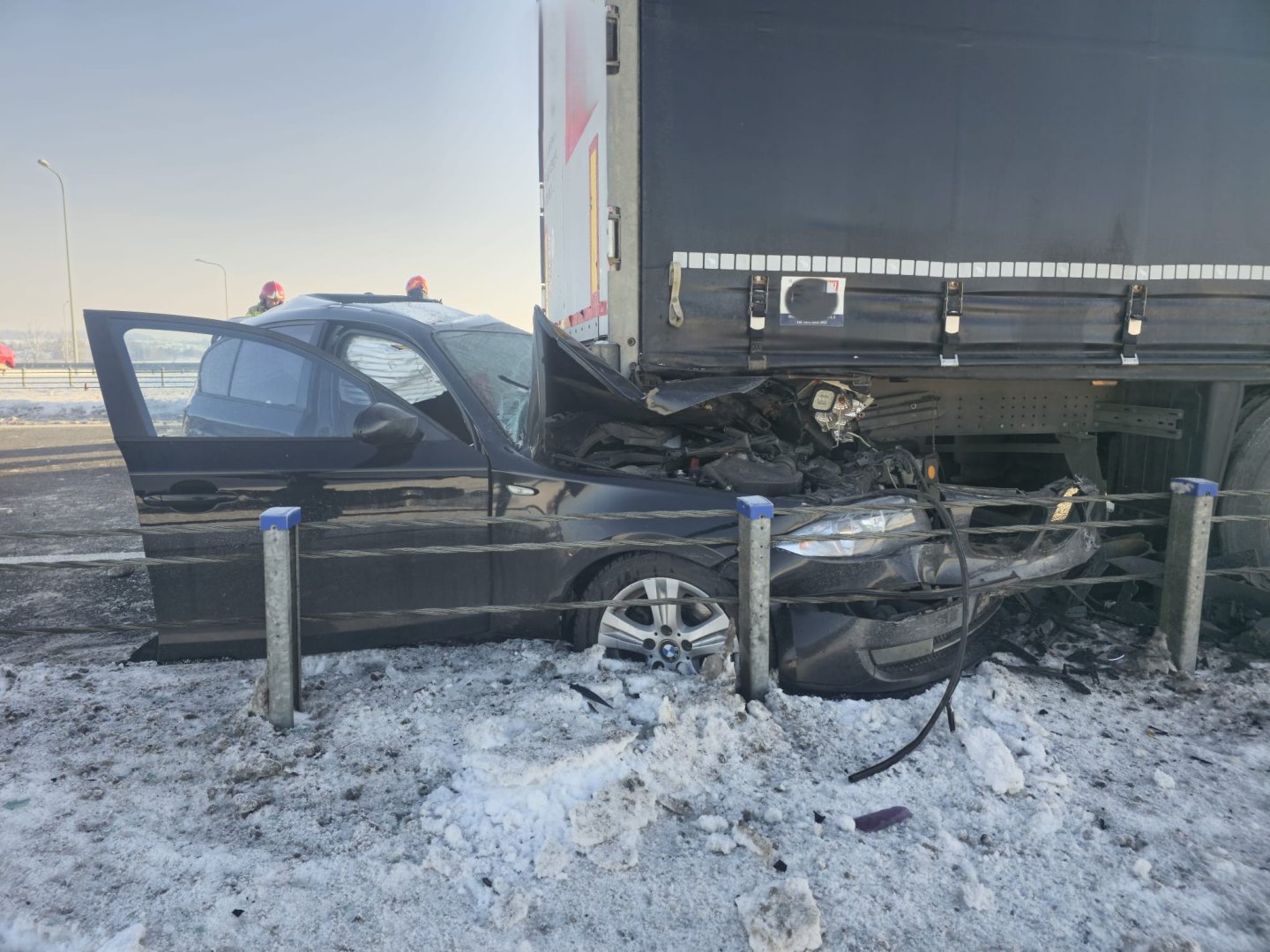 Obwodnica Olsztyna zablokowana po zderzeniu trzech pojazdów [ZDJĘCIA]