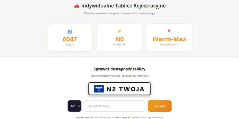 6047 pojazdów z charakterem. Spersonalizowane tablice rejestracyjne na Warmii i Mazurach potrafią zaskoczyć