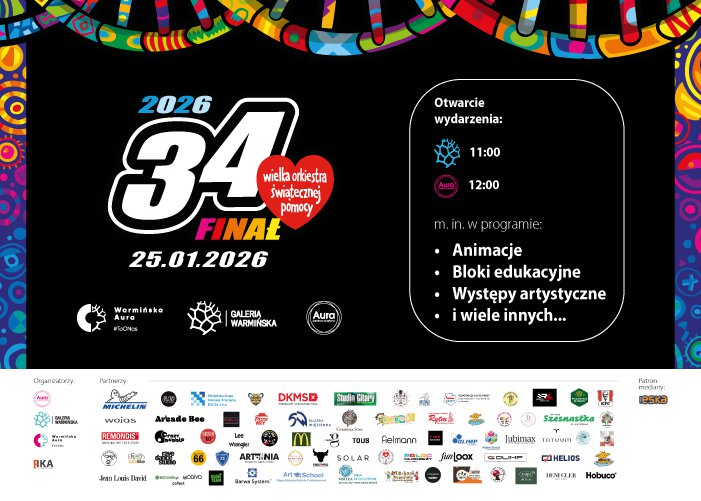 Zagraj z nami w 34. Finale WOŚP w Warmińskiej Aurze!