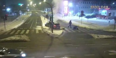 Artykuł: Ale combo! Najpierw autem w słup, potem wywrotka na lodzie, a w tle alkohol i narkotyki [WIDEO]