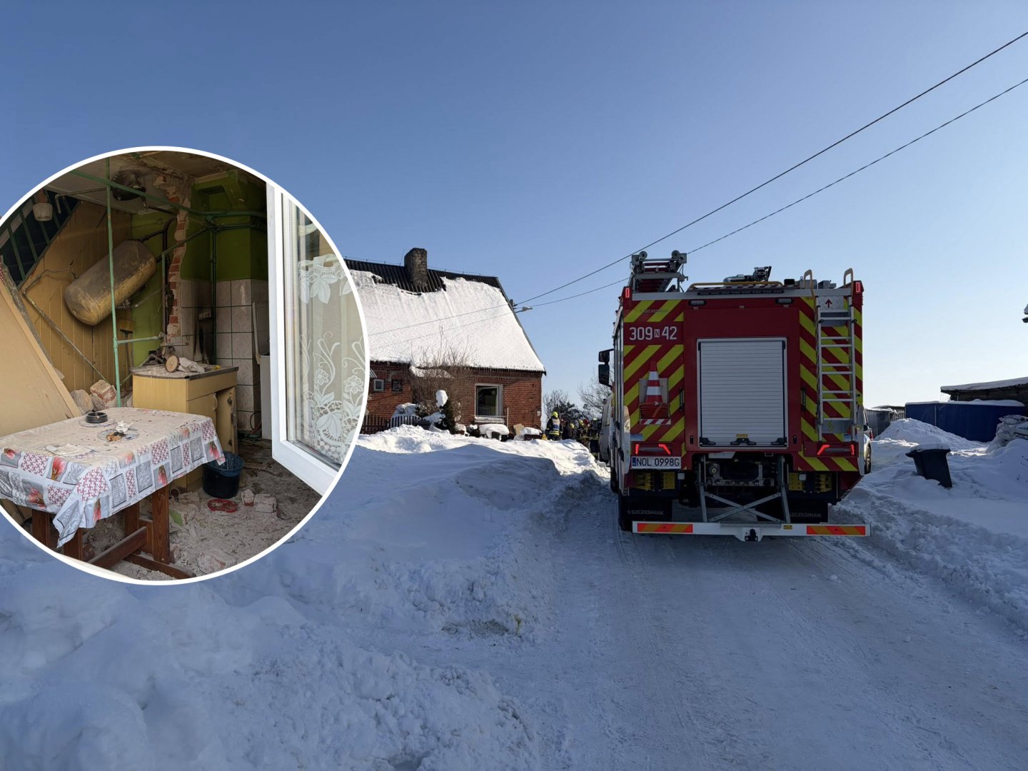 Kolejny wybuch gazu w budynku wielorodzinnym. Tym razem w gminie Olsztynek [ZDJĘCIA]