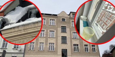 Artykuł: Olsztyn, ul. Marii Zientary-Malewskiej. Po awarii rynny woda zalała mieszkanie. Jest odpowiedź zarządcy