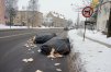Kierowca zgubił ładunek na ul. Limanowskiego w Olsztynie