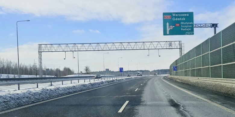 Rozbudowa sieci CANARD. Odcinkowy pomiar prędkości pod Olsztynem krótszy niż zapowiadano?