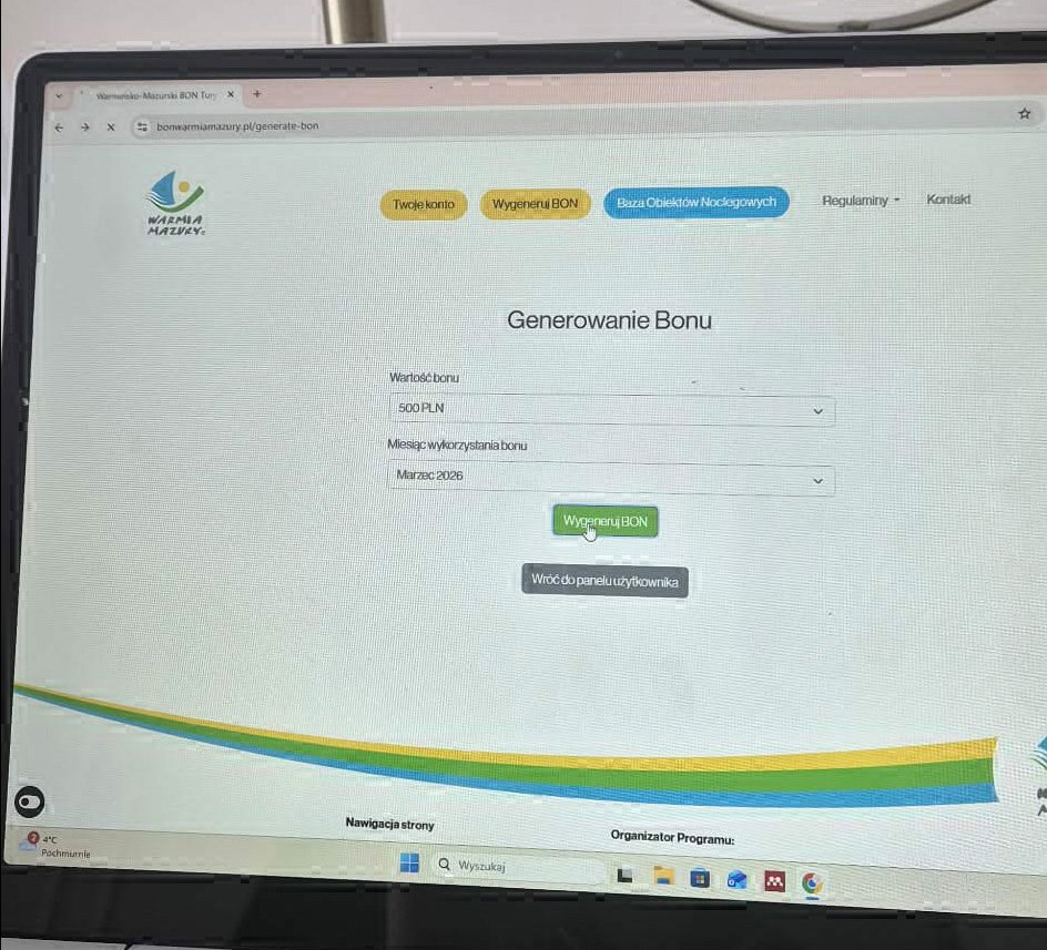 Wielki wyciek danych warmińsko-mazurskiego bonu turystycznego. Awaria strony i logowanie użytkowników na cudze konta