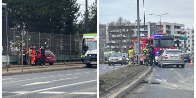 Artykuł: Olsztyn. Karambol na al. Sikorskiego. 70-latek wymusił pierwszeństwo