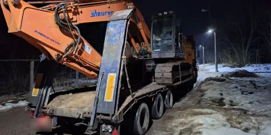Olsztyn. 41-latek z nocnego transportu koparki będzie tłumaczył się przed sądem