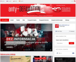 Screen strony głównej portaly anty-DEFAMATION.pl