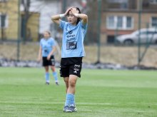 Energa Stomilanki Olsztyn z bramką do szatni, czerwoną kartką i widmem spadku