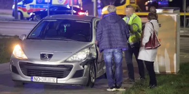 Nocna stłuczka na Nagórkach. Wymuszono pierwszeństwo