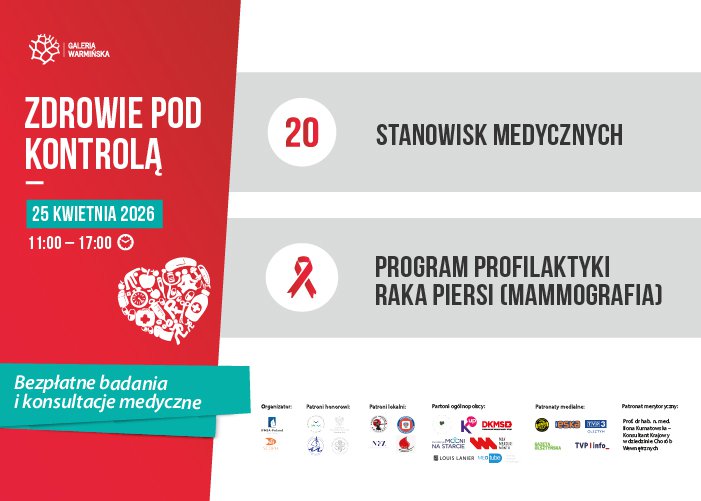 Czas na wiosenny przegląd zdrowia w Galerii Warmińskiej