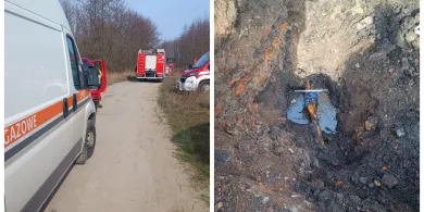 Uszkodzenie gazociągu pod Dobrym Miastem. Jedna osoba poszkodowana