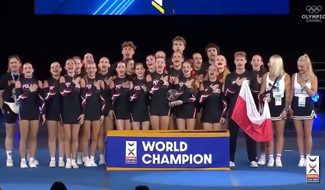 Grupa Soltare z Olsztyna wywalczyła złoto dla Polski na World Championship Cup 2026 w cheerleadingu [WIDEO]
