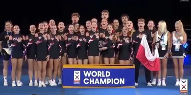 Grupa Soltare z Olsztyna wywalczyła złoto dla Polski na World Championship Cup 2026 w cheerleadingu [WIDEO]