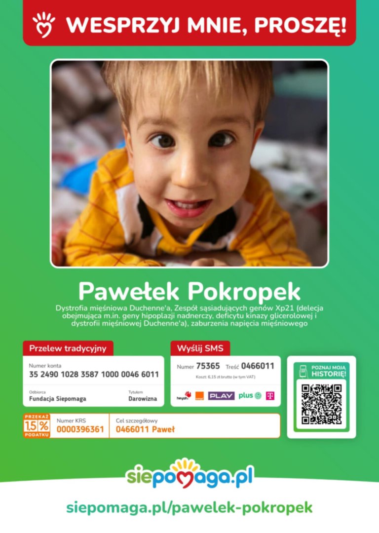 Pomóż uratować Pawełka. Potrzeba aż 16 mln zł na najdroższy lek świata