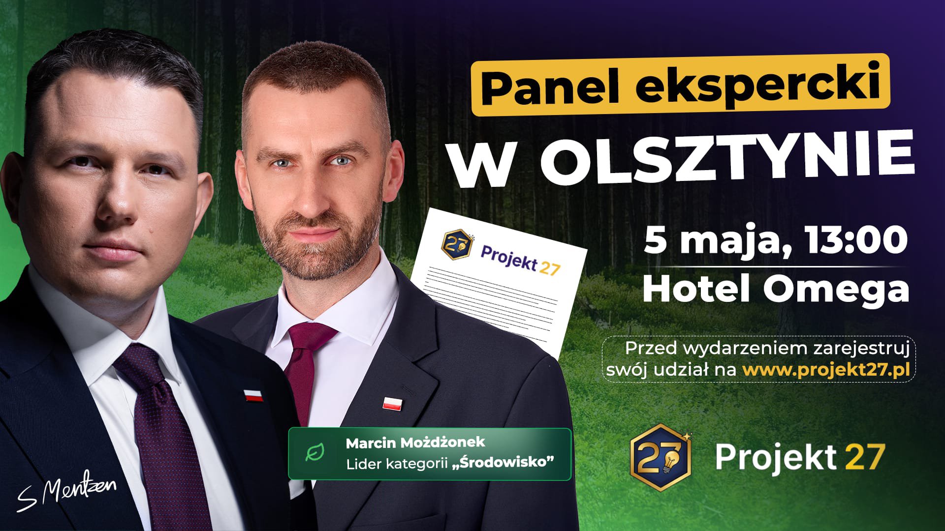 „Projekt 27” zawita do Olsztyna. Mentzen i Możdżonek o przyszłości środowiska