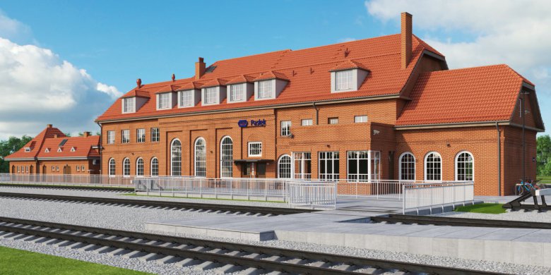 Przebudowa dworca w Pasłęku wkracza na kolejny etap. Będzie nowocześnie i z zachowaniem historii [WIZUALIZACJE]
