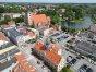 Centrum Barczewa z lotu ptaka
