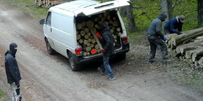 Kominiarki i akcja jak z filmu sensacyjnego. Nietypowa kradzież w lasach pod Ostródą