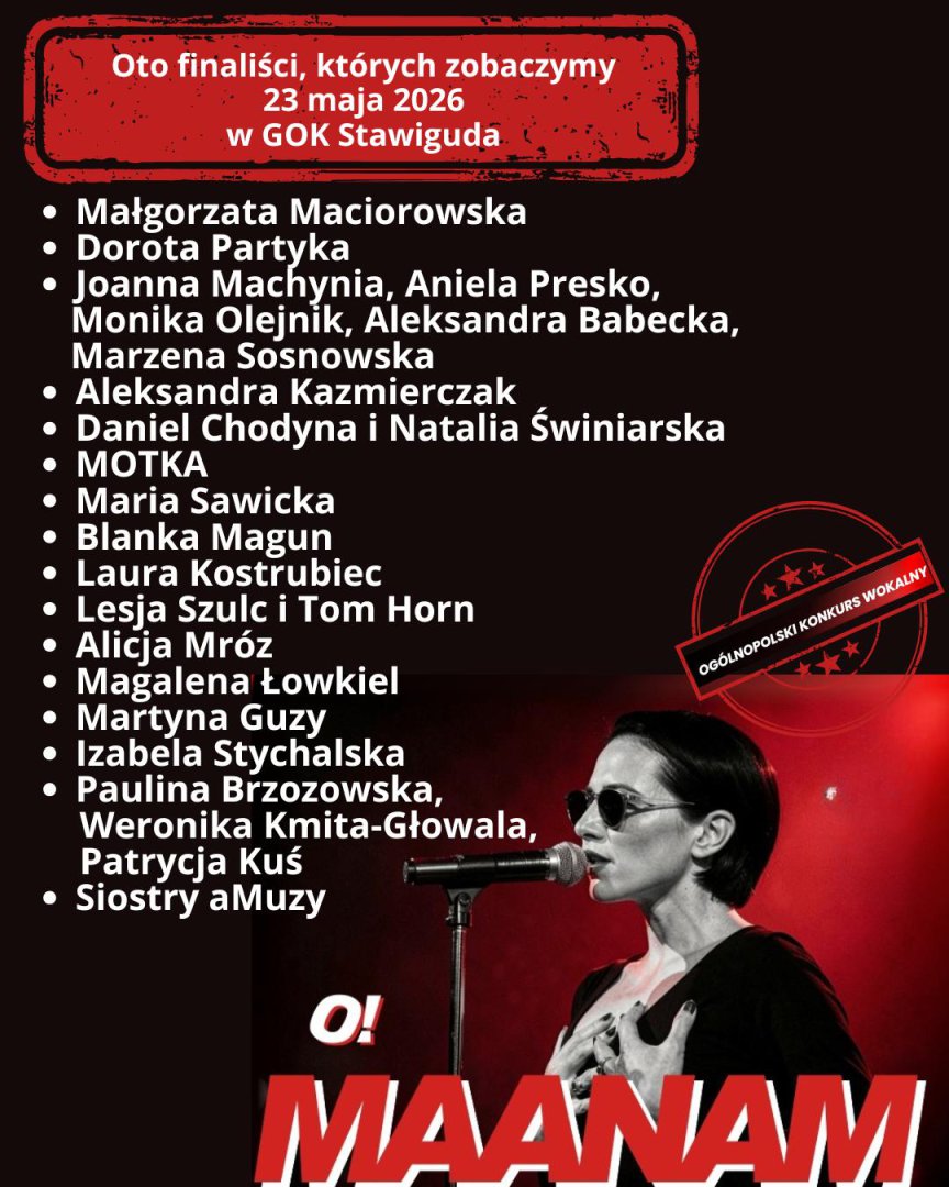 Cała Polska śpiewa Maanam! Ogólnopolski I Ogólnopolski Konkurs Wokalny „O! Maanam” w Majdach w gm. Stawiguda
