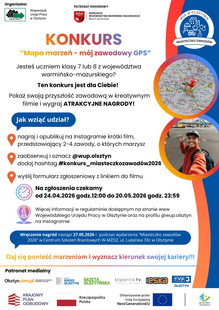 Od stolarza po florystę. „Miasteczko Zawodów” wraca do Olsztyna. Konkurs dla uczniów już trwa [PEŁNY PROGRAM]