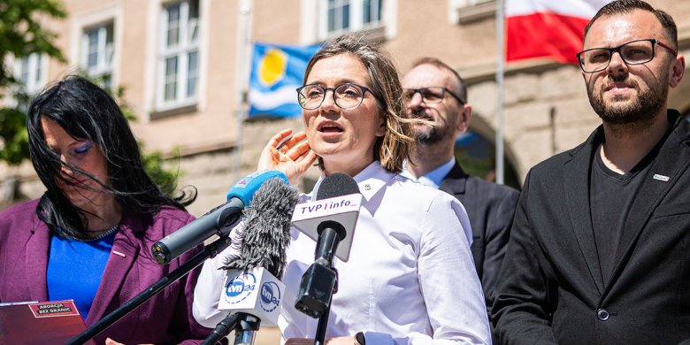 Kampania wyborcza już trwa w najlepsze. Magdalena Biejat (Lewica) z wizytą w Olsztynie [ZDJĘCIA]