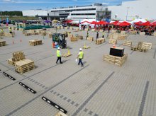 Operatorzy wózków widłowych z całej Polski przyjechali do Ameryki k. Olsztynka. Walczyli o tytuł mistrza i pieniądze [ZDJĘCIA]