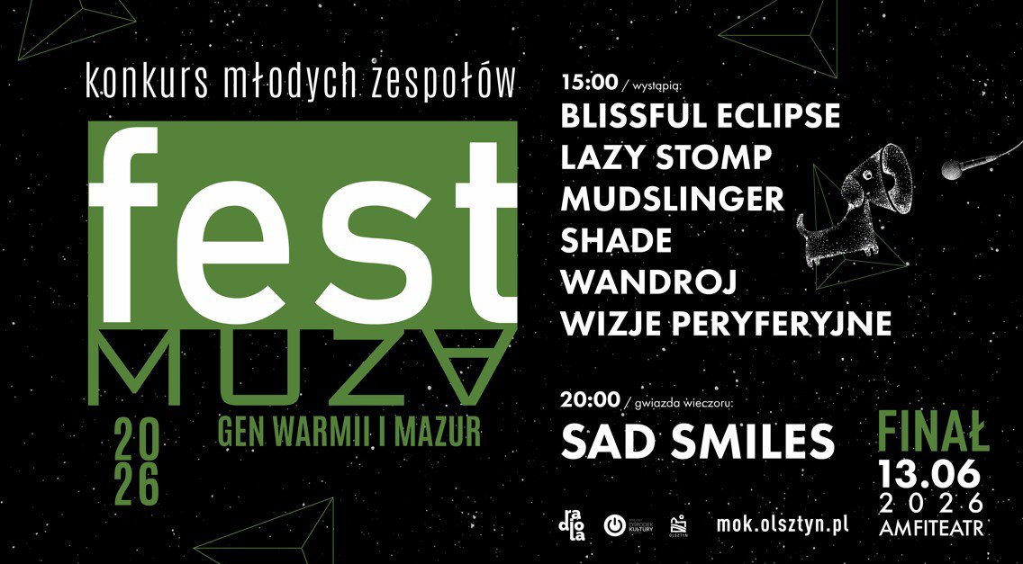 Muzyczne emocje w Olsztynie! FEST MUZA. Gen Warmii i Mazur 2026. FINAŁ!