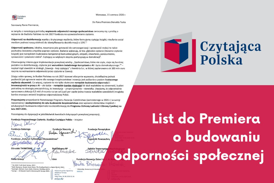 Czytanie ma chronić przed dezinformacją? WBP w Olsztynie wspiera apel do premiera Tuska