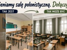 Jest aż tak źle? Na Zrzutce zbierają pieniądze na remont sali do języka polskiego w SP 34 w Olsztynie