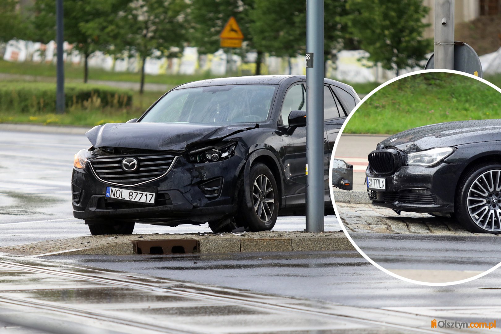 Os. Generałów. 28-latka kierująca BMW wjechała na czerwonym świetle. Zderzyła się z innym pojazdem [ZDJĘCIA]
