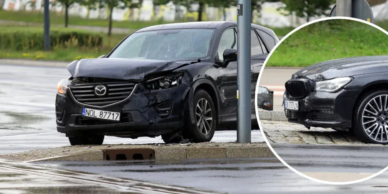 Os. Generałów. 28-latka kierująca BMW wjechała na czerwonym świetle. Zderzyła się z innym pojazdem [ZDJĘCIA]