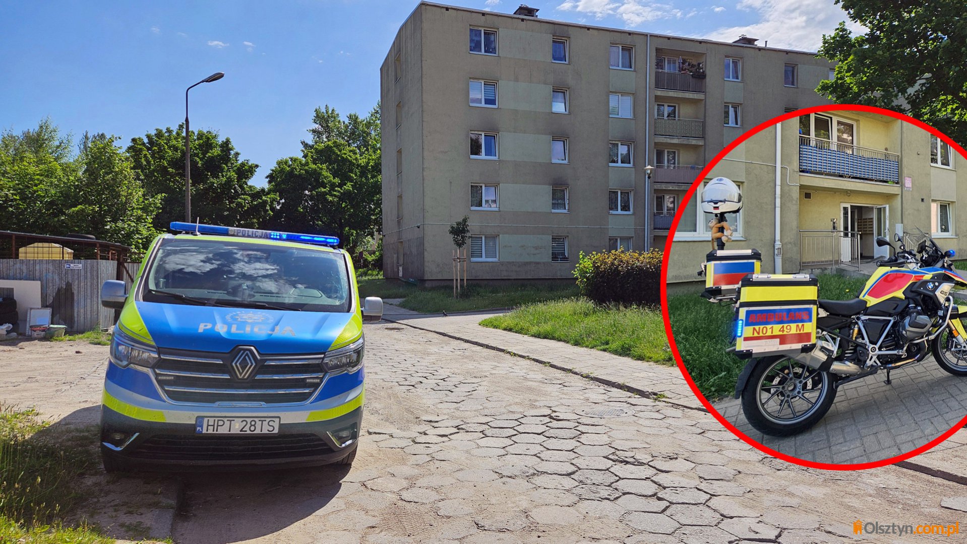 "Zalana piwnica i ludzkie zwłoki" w budynku przy Kołobrzeskiej 32C w Olsztynie