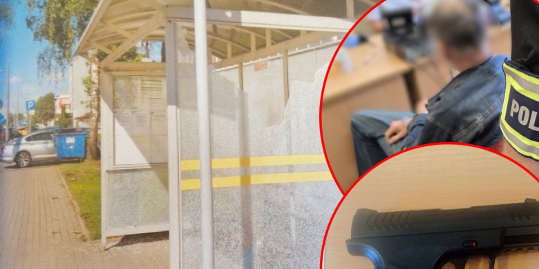 Artykuł: Olsztyn. Strzelał z wiatrówki w przystanek autobusowy przy ul. Lubelskiej [ZDJĘCIA]