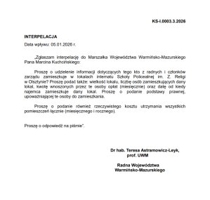 Tanie lokale dla samorządowców. Radna województwa, Teresa Astramowicz-Leyk: „Czy to etyczne i moralne?”