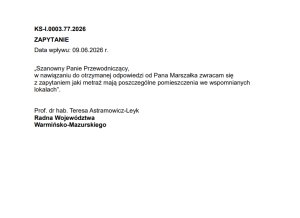 Tanie lokale dla samorządowców. Radna województwa, Teresa Astramowicz-Leyk: „Czy to etyczne i moralne?”