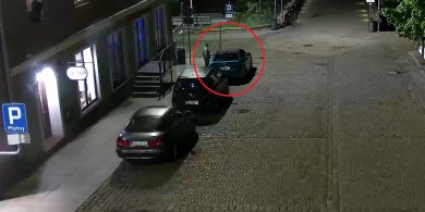 Artykuł: Olsztyn. Zniszczył BMW na Starym Mieście i zniknął za rogiem. Policja szuka mężczyzny z nagrania [WIDEO]