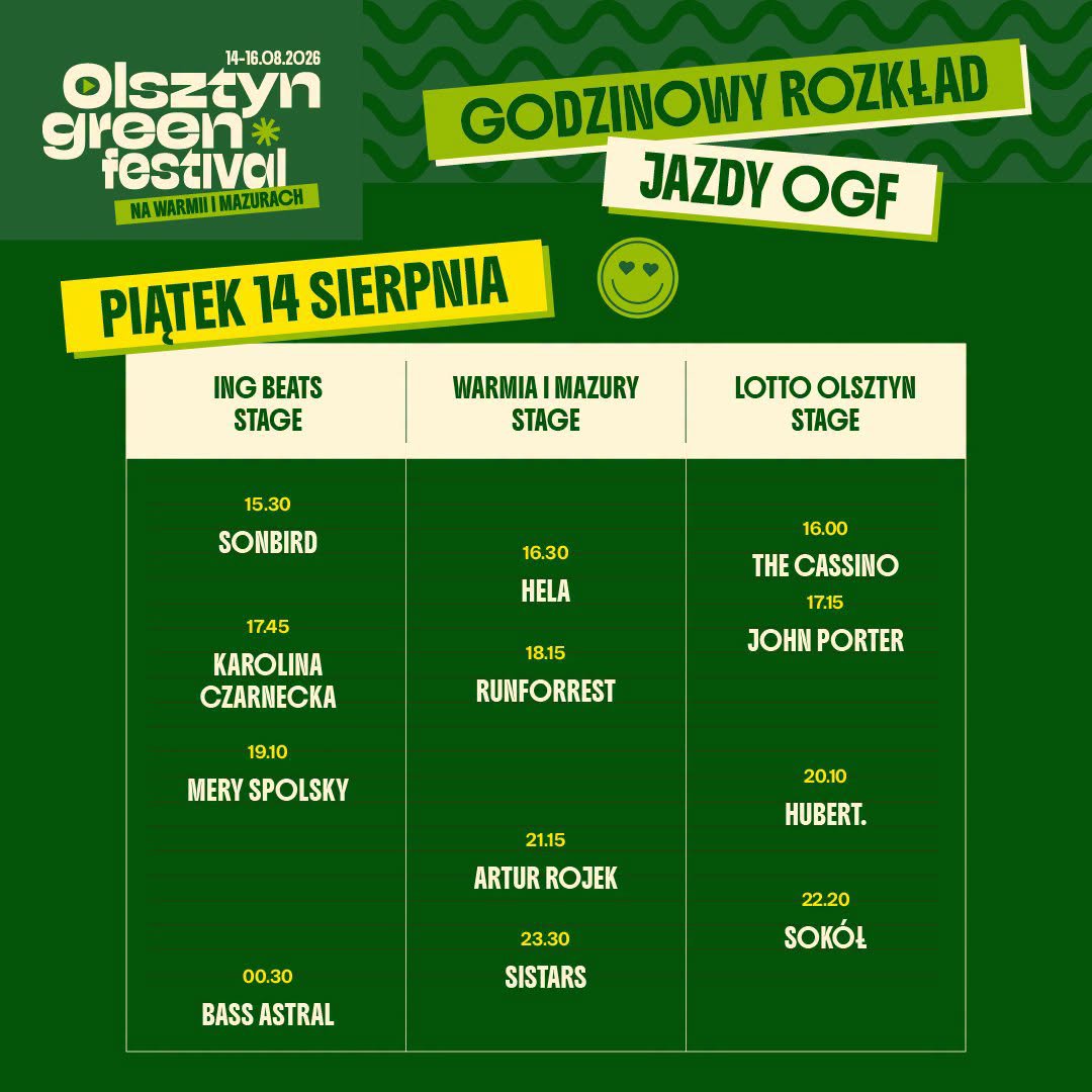 Zbliża się XII Olsztyn Green Festival. Wystąpią m.in. Pezet, Vito Bambino i Kayah [PEŁNY PROGRAM]