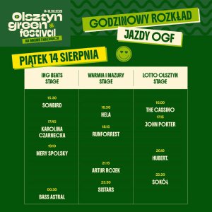 Zbliża się XII Olsztyn Green Festival. Wystąpią m.in. Pezet, Vito Bambino i Kayah [PEŁNY LINE-UP]
