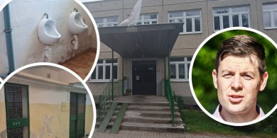 Artykuł: Budynek SP 33 w Olsztynie woła o pomstę do nieba. Radny Andrasz nagłośnił sprawę i... oberwał [ZDJĘCIA]