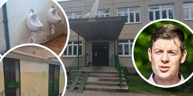 Budynek SP 33 w Olsztynie woła o pomstę do nieba. Radny Andrasz nagłośnił sprawę i... oberwał [ZDJĘCIA]