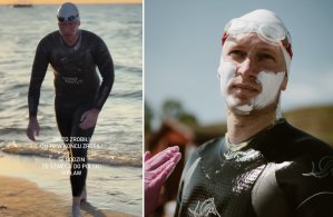 Bartek Kubkowski pochodzący z Giżycka jako pierwszy przepłynął Bałtyk wpław