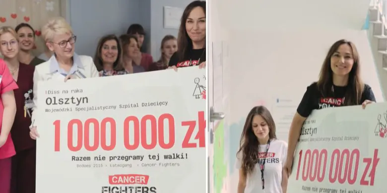 To wsparcie zmieni wiele. Fundacja Cancer Fighters przekazała milion złotych szpitalowi dziecięcemu w Olsztynie [WIDEO]