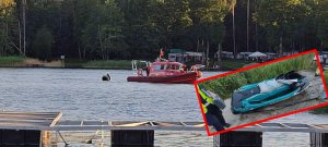 Kadr z miejsca akcji ratunkowej oraz skuter, na którym pływał 16-latek