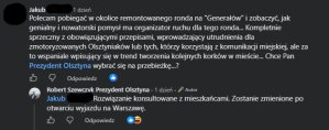„Genialny i nowatorski pomysł”. Internauta uderza w organizację ruchu na os. Generałów, prezydent odpowiada